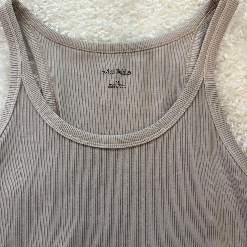 Wild Fable Tan Ribbed Tank Top - Picture 2 of 3